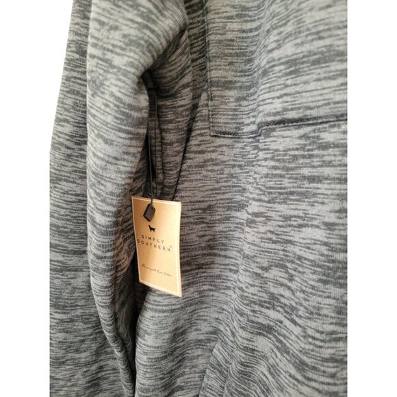 Men's NWT Simply Southern Button-Down Fleece Shirt Jacket Grey Shacket XXL - Picture 2 of 5